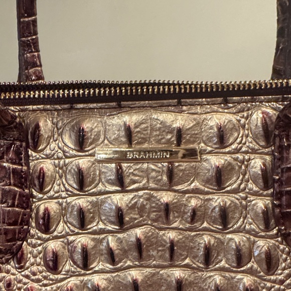 Brahmin Caroline Port Ombre Melbourne Croc Embossed Satchel Handbag - Picture 2 of 6